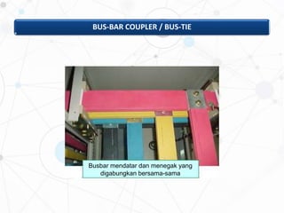 BUS-BAR COUPLER / BUS-TIE
Busbar mendatar dan menegak yang
digabungkan bersama-sama
 
