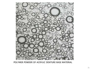 70
POLYMER POWDER OF ACRYLIC DENTURE BASE MATERIAL
 