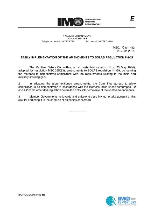 Msc.1 circ.1482 steering geer solas