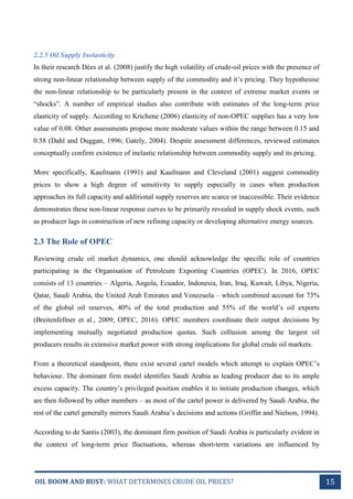 OIL BOOM AND BUST: What Determines Crude Oil Prices? | PDF