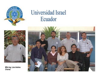 Universidad Israel Ecuador MSc.Ing. Luis Andres Chavez 