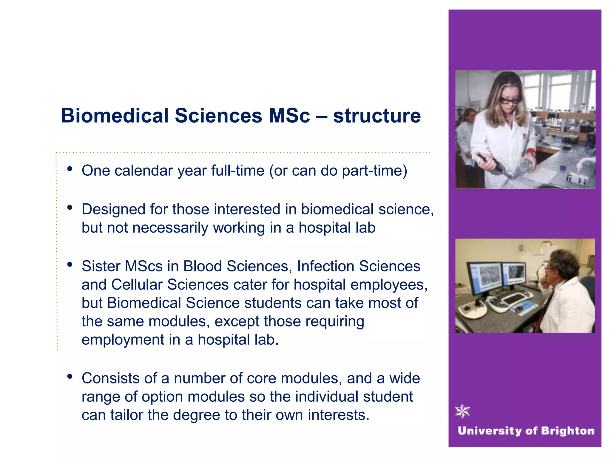 Biomedical Sciences Msc 2014 Pptx