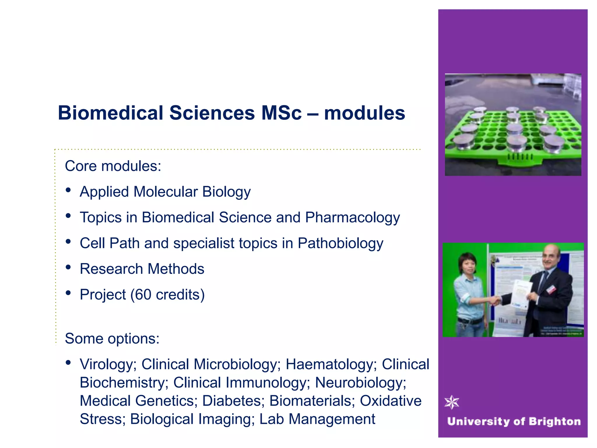 Biomedical Sciences Msc 2014 Pptx