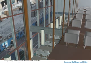 Cooking workshop - relationship with the restaurant & construction
                                                                     Interiors, Buildings and Cities
 