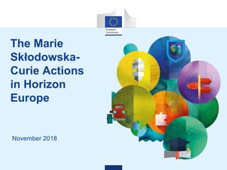 The Marie
Skłodowska-
Curie Actions
in Horizon
Europe
November 2018
 