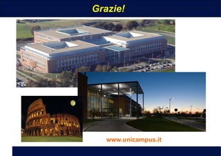 Università Campus Bio-Medico di Roma
Via Álvaro del Portillo, 21 - 00128 Roma - Italia
Grazie!
www.unicampus.it
 