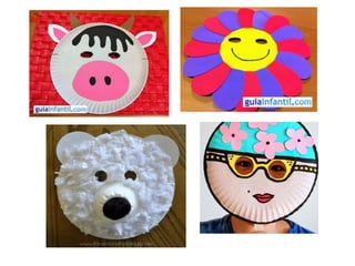 Máscaras de platos papel