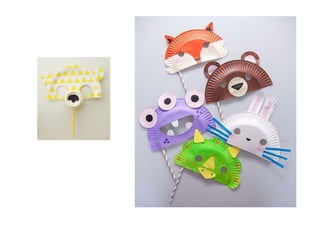 Máscaras de platos papel