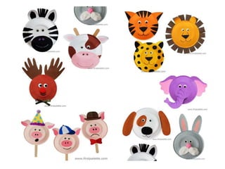 Máscaras de platos papel