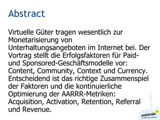 Cash = Community * Context * Content * Currency Martin Szugat, SnipClip GmbH 