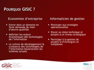 Master of Sciences in Business and Administration GISIC