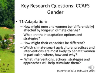 Lecture: Gender, Agriculture and Climate Change, Jennifer Twyman, CIAT