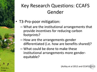 Lecture: Gender, Agriculture and Climate Change, Jennifer Twyman, CIAT