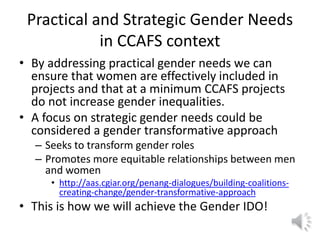 Lecture: Gender, Agriculture and Climate Change, Jennifer Twyman, CIAT