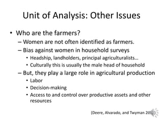 Lecture: Gender, Agriculture and Climate Change, Jennifer Twyman, CIAT