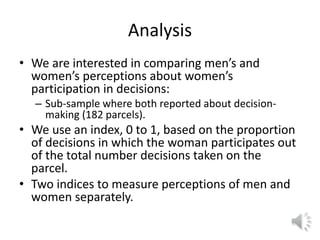 Lecture: Gender, Agriculture and Climate Change, Jennifer Twyman, CIAT