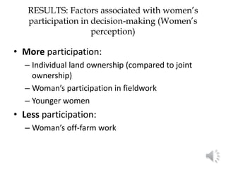 Lecture: Gender, Agriculture and Climate Change, Jennifer Twyman, CIAT