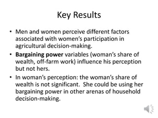 Lecture: Gender, Agriculture and Climate Change, Jennifer Twyman, CIAT