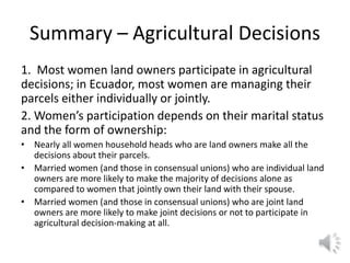 Lecture: Gender, Agriculture and Climate Change, Jennifer Twyman, CIAT