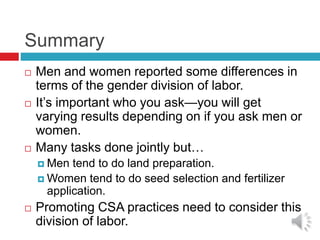 Lecture: Gender, Agriculture and Climate Change, Jennifer Twyman, CIAT