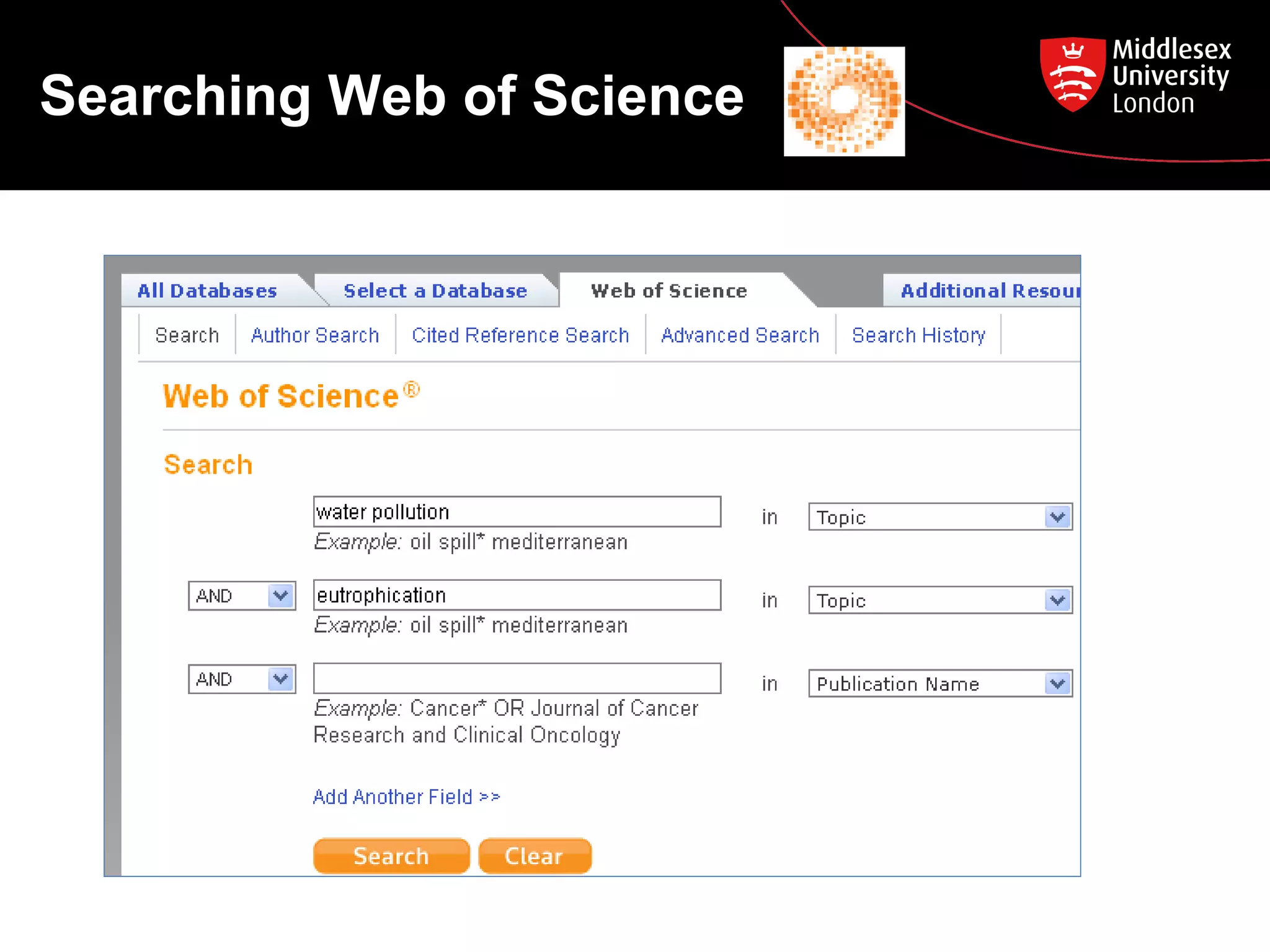 Searching Web of Science

 