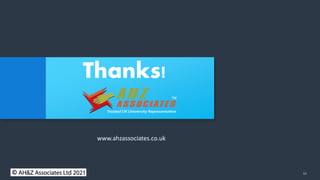 13
Thanks!
www.ahzassociates.co.uk
 