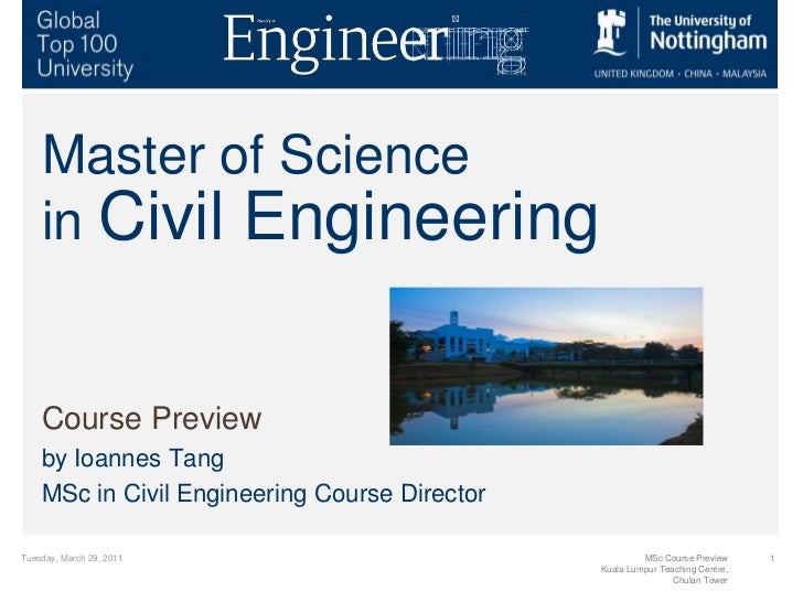 Master Of Science In Civil Engineering Course Preview Master Of Science In Civil Engineering Course Preview