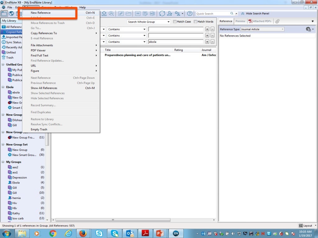 EndNote Reference Manager Introduction