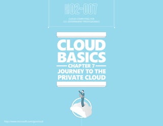 CLOUD COMPUTING FOR
                                     U.S. GOVERNMENT PROFESSIONALS




                                    CLOUD
                                    BASICS
                                        CHAPTER 7
                                    JOURNEY TO THE
                                    PRIVATE CLOUD




http://www.microsoft.com/govcloud
 