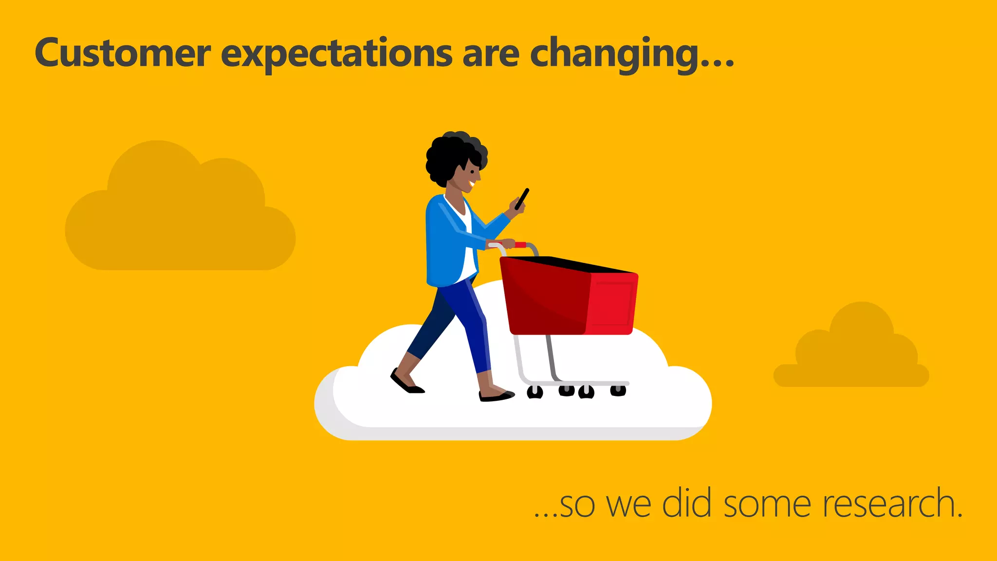 Customer expectations are changing…
…so we did some research.
 