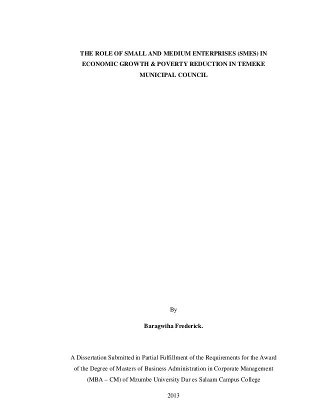 Dissertation training in sme