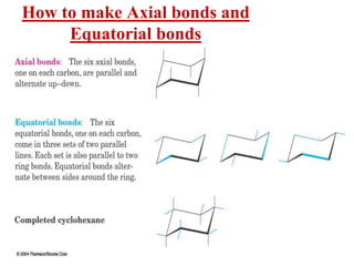 63
How to make Axial bonds and
Equatorial bonds
 