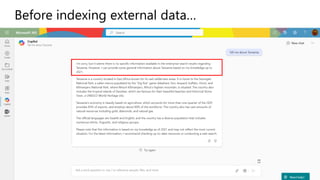 Before indexing external data…
 
