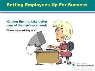 Setting Employees Up For Success
Helping them to take better
care of themselves at work
Whose responsibility is it?
 