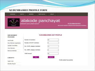 KUDUMBASREE PROFILE FORM
 