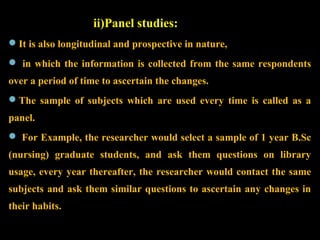 Compare Panel Study research approach and design | PPT