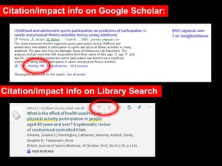 Citation/impact info on Google Scholar:
Citation/impact info on Library Search:
 