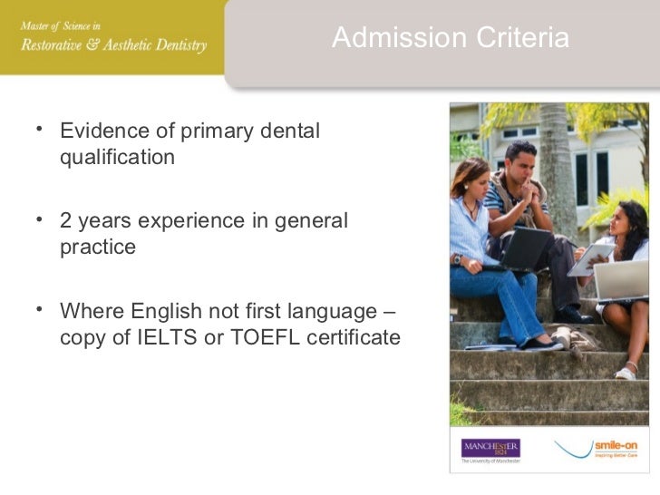 Msc in Aesthetic and Restorative Dentistry