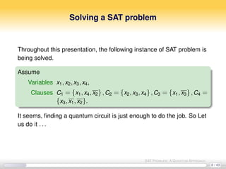 2sat Problem Example SAT problem: A Quantum Approach | PDF