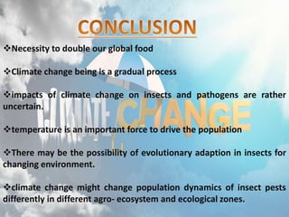 impact of climate change on insect community | PPTX