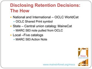 Together we are Stronger: A Cooperative Approach to Managing Print Collections