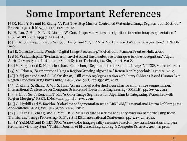 Watershed segmentation image