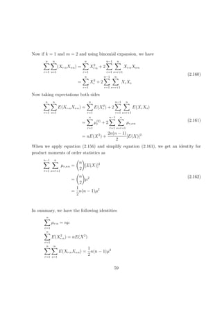 MSc(Mathematical Statistics) Theses | PDF