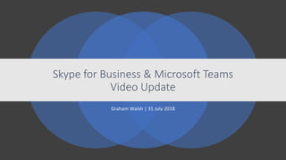 Microsoft Cloud User Group Manchester - Skype and Teams Video