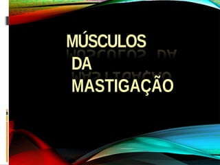 MÚSCULOS
DA
MASTIGAÇÃO
 