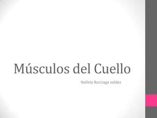 Músculos del Cuello
Nallely Burciaga valdez

 
