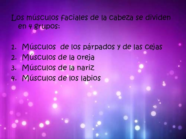Músculos de la cara Músculos de la cara