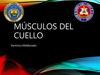 MÚSCULOS DEL
CUELLO
Verónica Maldonado
 