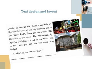 Text design and layout
 