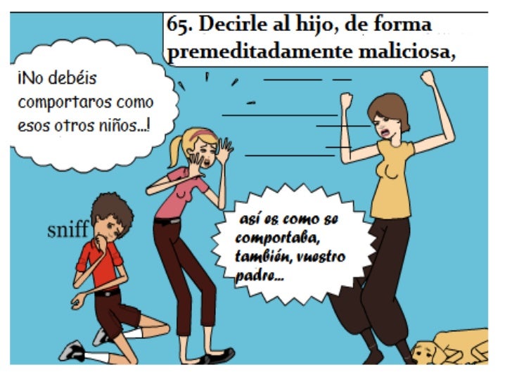 70. permitir que eL hijo vaya   "con maLas compaÃ±Ã­as", ofrecuente a personas respecto de Las que eL progenitor no    custo...